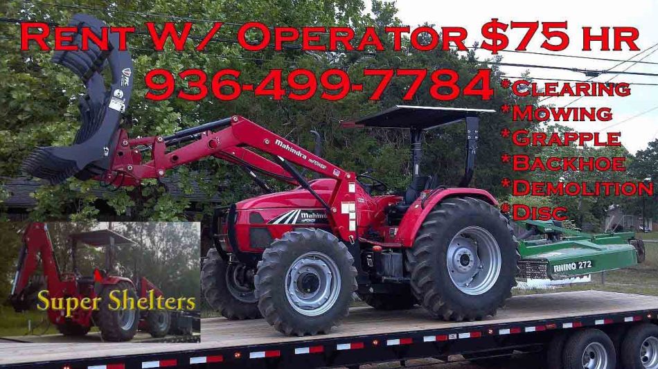 Big red tractor for rent